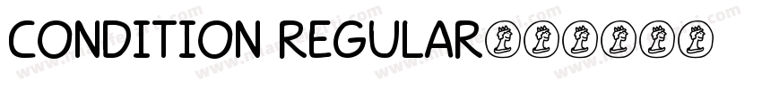 condition regular字体转换